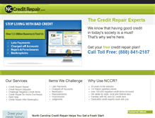 Tablet Screenshot of nccreditrepair.com